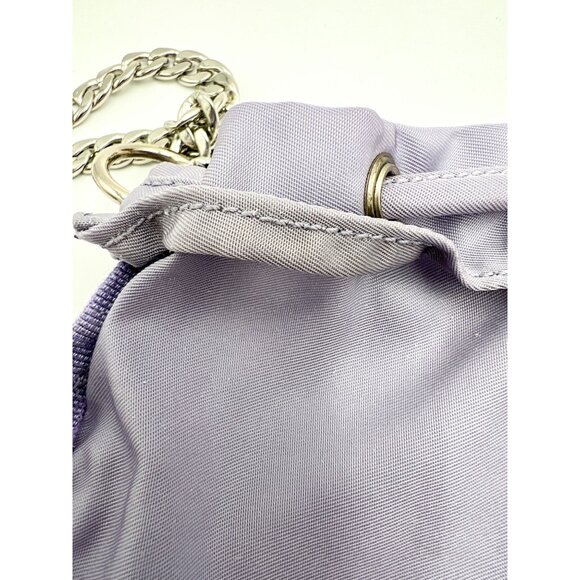 Prada Bucket Drawstring Pouch HandBag Nylon Vintage Purple Crossbody - Picture 13 of 16